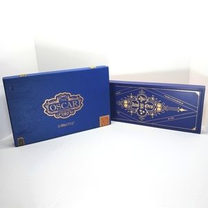 CIGAR BOXES 2 Bundle Blue Unique Attractive Accents Storage EUC